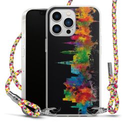 New Carry Case Transparent Stoff colourful/silber