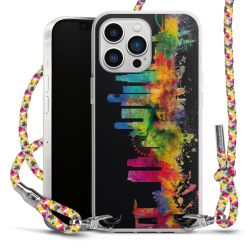 New Carry Case Transparent Stoff colourful/silber