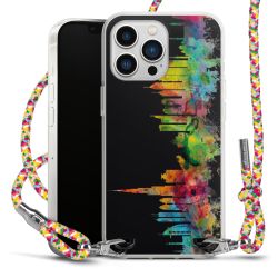 New Carry Case Transparent Stoff colourful/silber