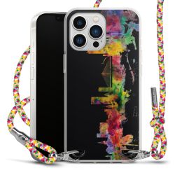 New Carry Case Transparent Stoff colourful/silber