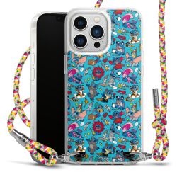 New Carry Case Transparent Stoff colourful/silber