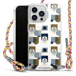 New Carry Case Transparent Stoff colourful/silber