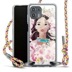 New Carry Case Transparent Stoff colourful/silber