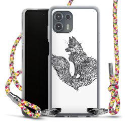 New Carry Case Transparent Stoff colourful/silber