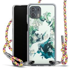 New Carry Case Transparent Stoff colourful/silber