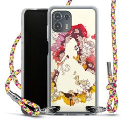 New Carry Case Transparent Stoff colourful/silber