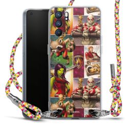 New Carry Case Transparent Stoff colourful/silber