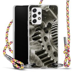 New Carry Case Transparent Stoff colourful/silber