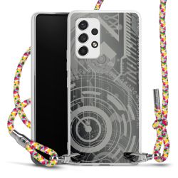 New Carry Case Transparent Stoff colourful/silber