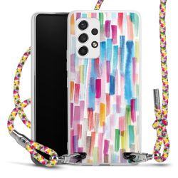 New Carry Case Transparent Stoff colourful/silber