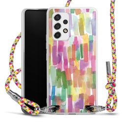 New Carry Case Transparent Stoff colourful/silber