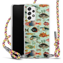 New Carry Case Transparent Stoff colourful/silber