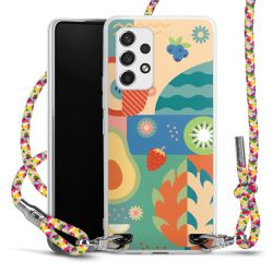 New Carry Case Transparent Stoff colourful/silber