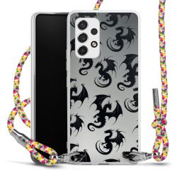 New Carry Case Transparent Stoff colourful/silber