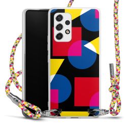 New Carry Case Transparent Stoff colourful/silber