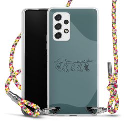 New Carry Case Transparent Stoff colourful/silber