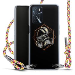 New Carry Case Transparent Stoff colourful/silber