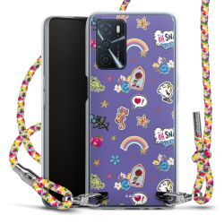 New Carry Case Transparent Stoff colourful/silber