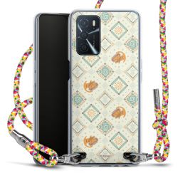 New Carry Case Transparent Stoff colourful/silber