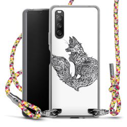 New Carry Case Transparent Stoff colourful/silber