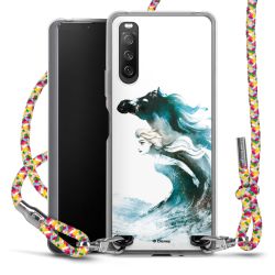 New Carry Case Transparent Stoff colourful/silber