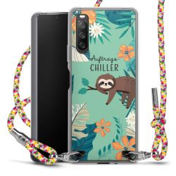 New Carry Case Transparent Stoff colourful/silber