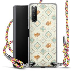 New Carry Case Transparent Stoff colourful/silber