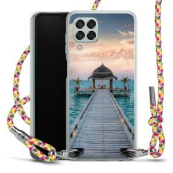 New Carry Case Transparent Stoff colourful/silber