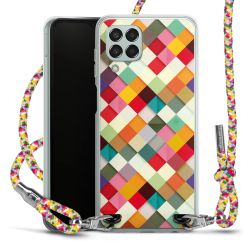 New Carry Case Transparent Stoff colourful/silber