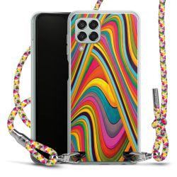 New Carry Case Transparent Stoff colourful/silber