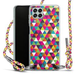 New Carry Case Transparent Stoff colourful/silber