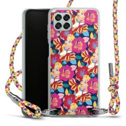 New Carry Case Transparent Stoff colourful/silber