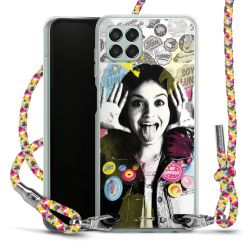 New Carry Case Transparent Stoff colourful/silber