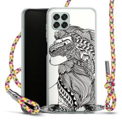 New Carry Case Transparent Stoff colourful/silber