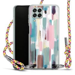 New Carry Case Transparent Stoff colourful/silber