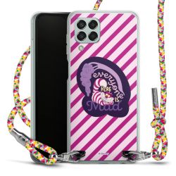 New Carry Case Transparent Stoff colourful/silber