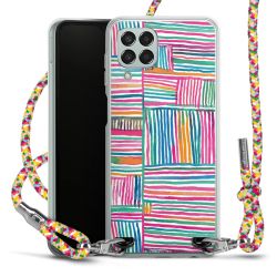 New Carry Case Transparent Stoff colourful/silber