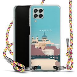 New Carry Case Transparent Stoff colourful/silber