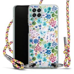 New Carry Case Transparent Stoff colourful/silber