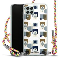 New Carry Case Transparent Stoff colourful/silber