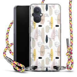 New Carry Case Transparent Stoff colourful/silber