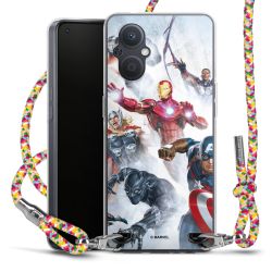 New Carry Case Transparent Stoff colourful/silber