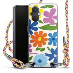 New Carry Case Transparent Stoff colourful/silber