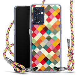 New Carry Case Transparent Stoff colourful/silber