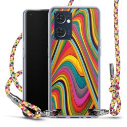 New Carry Case Transparent Stoff colourful/silber