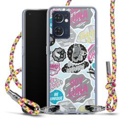 New Carry Case Transparent Stoff colourful/silber