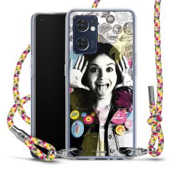 New Carry Case Transparent Stoff colourful/silber