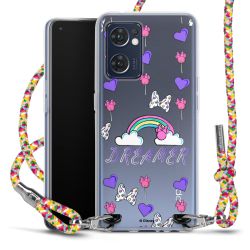 New Carry Case Transparent Stoff colourful/silber