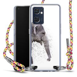 New Carry Case Transparent Stoff colourful/silber