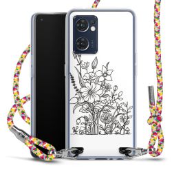 New Carry Case Transparent Stoff colourful/silber